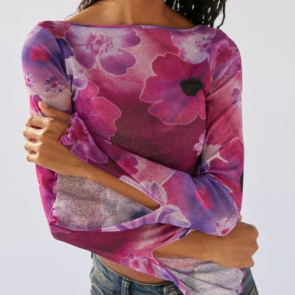 UO Asymmetrical Boat Neck Top